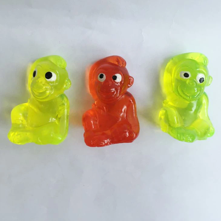 मजेदार बच्चों खिलौना प्लास्टिक TPR जेली पशु खिलौना चिपचिपा बंदर खिलौना